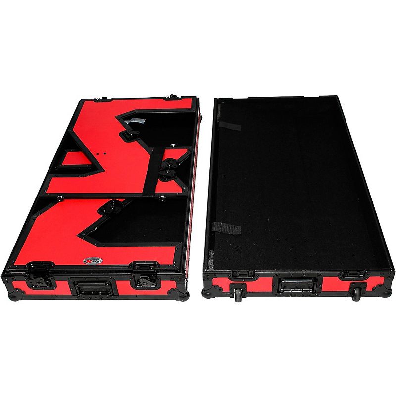 ProX Portable Z-Style Dj Table Flight Case - Red/Black (XS-ZTABLERB)