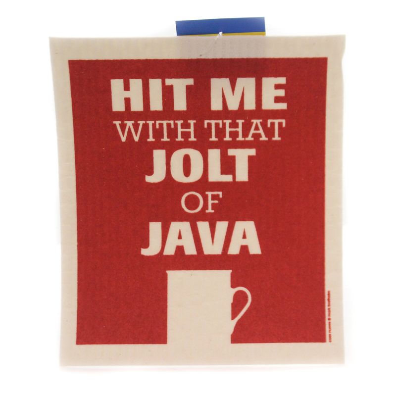 Swedish Dish Cloth 8.0" Cup Of Java Coffee Expresso  -  Kitchen Towel