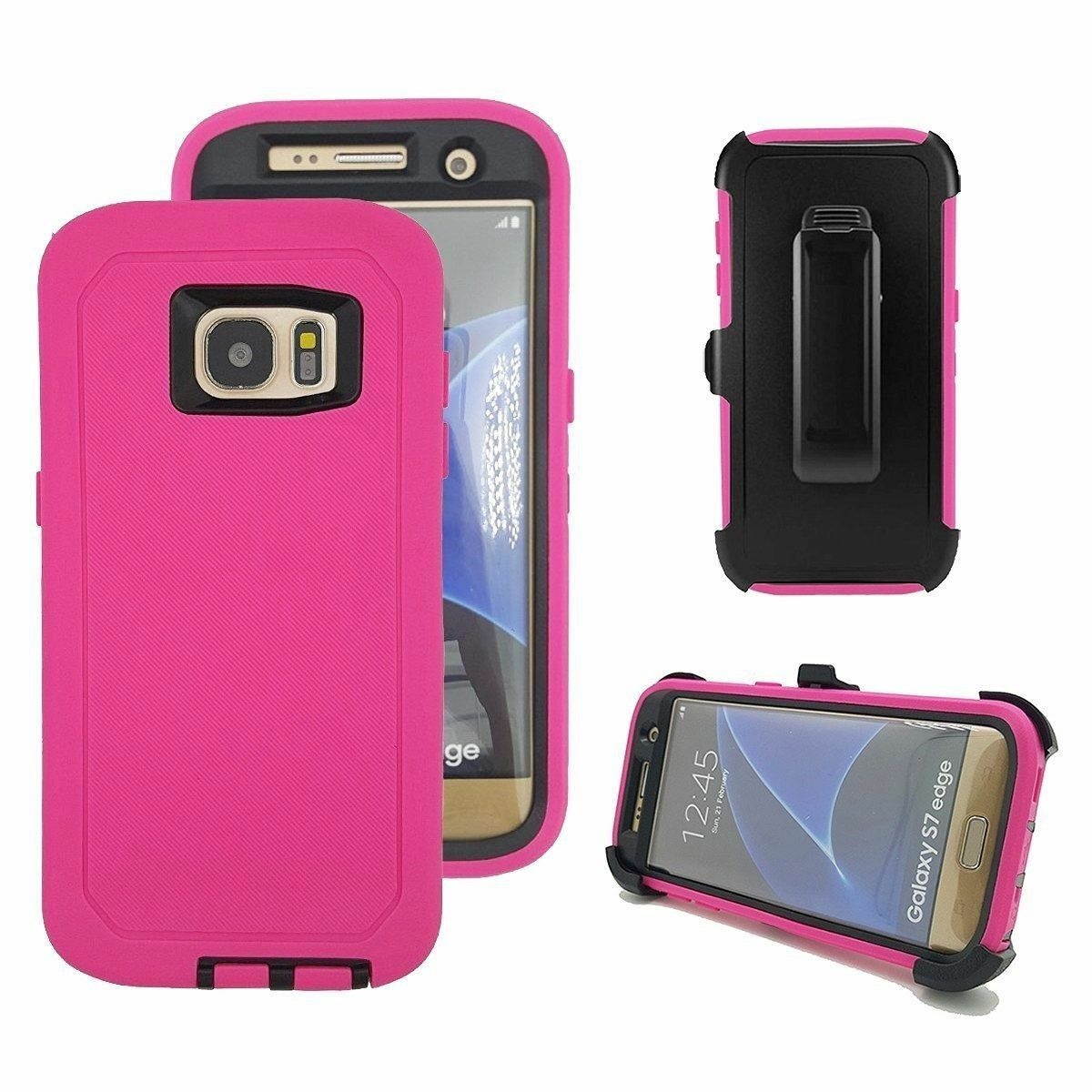 For  Galaxy S7 Edge Defender Case  Clip fits  Screen Protector