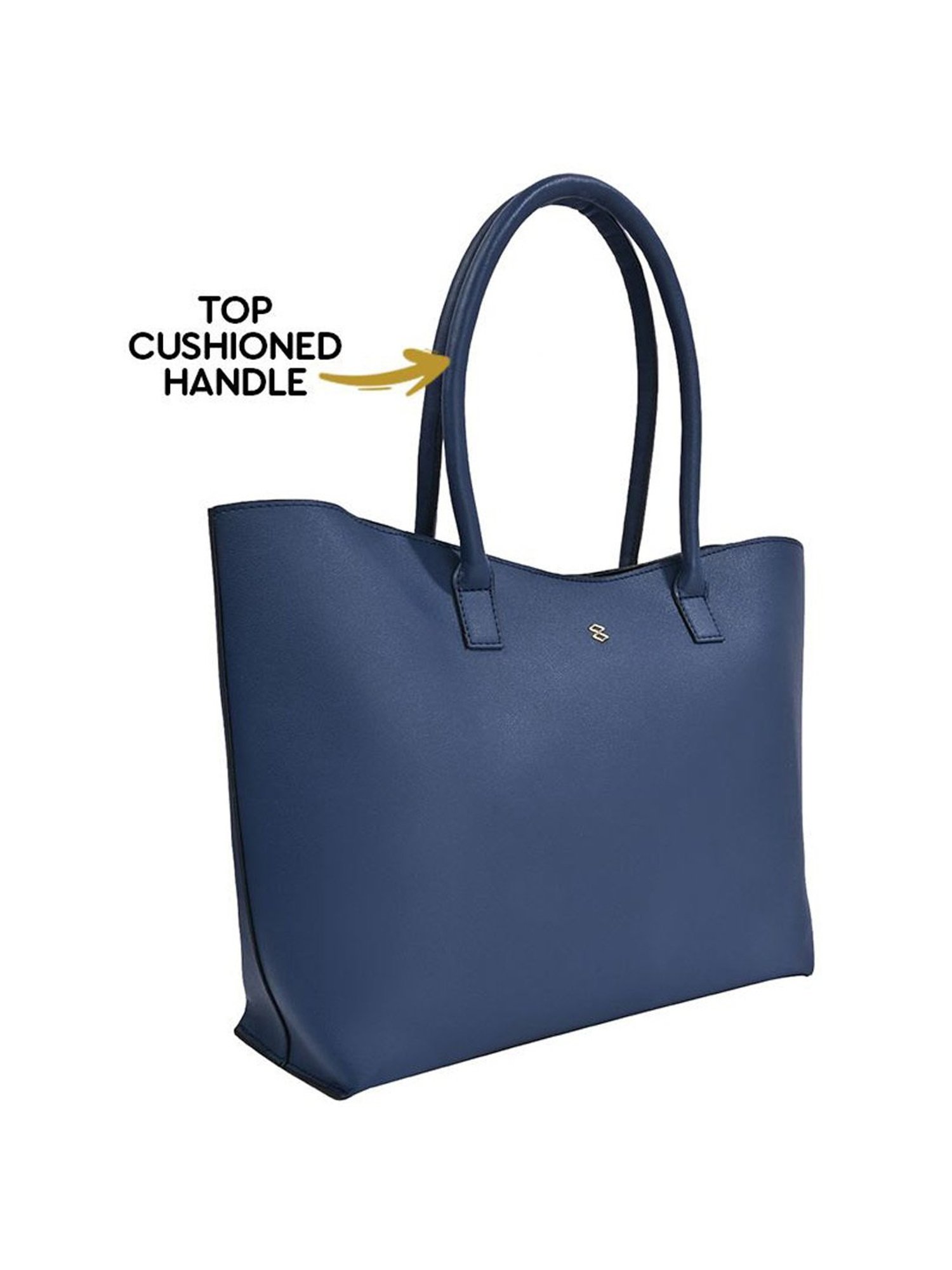 Horra Blue Solid Tote Handbag