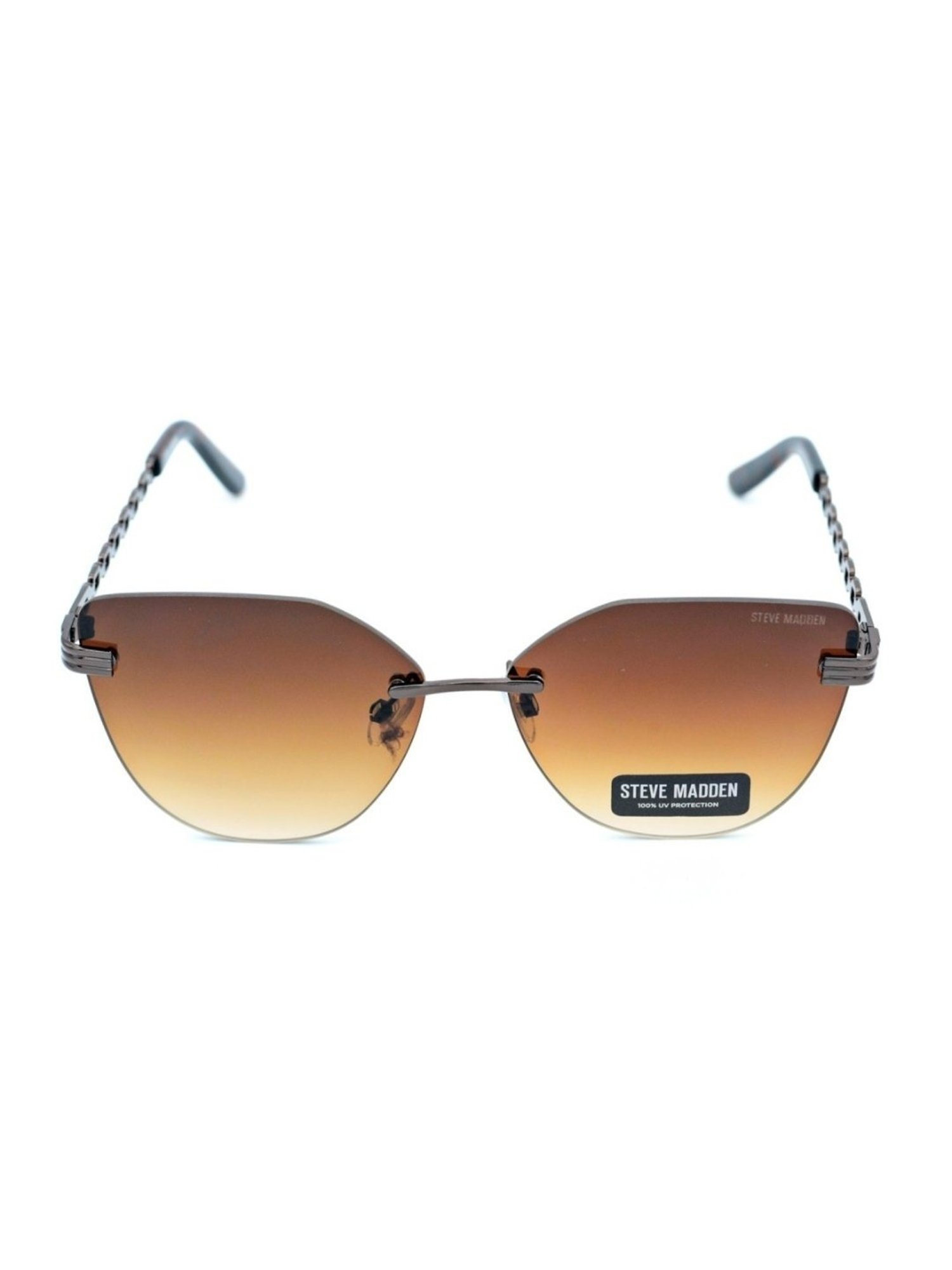 STEVE MADDEN Brown Irregular UV Protection Sunglasses for Women
