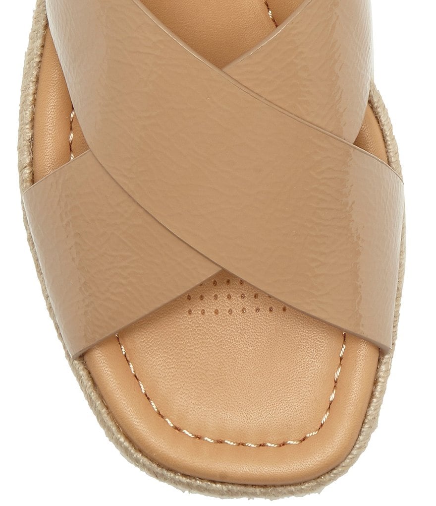 CC Corso Como Penelopy Patent Leather Flatform Espadrilles