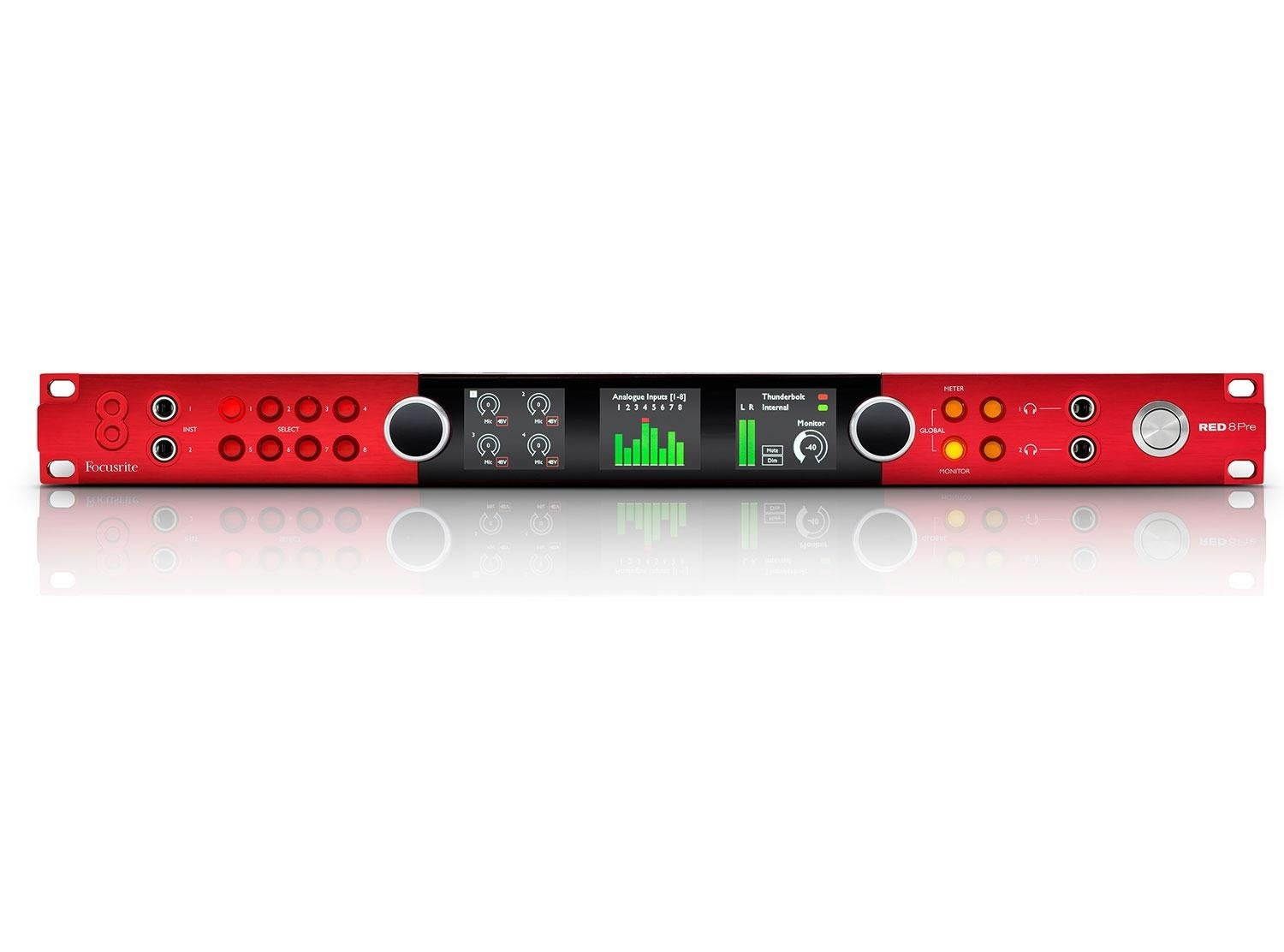 Focusrite Red 8 Pre - 64 In/64 Out Thunderbolt 2 Audio Interface w/Dante Network Audio Connectivity