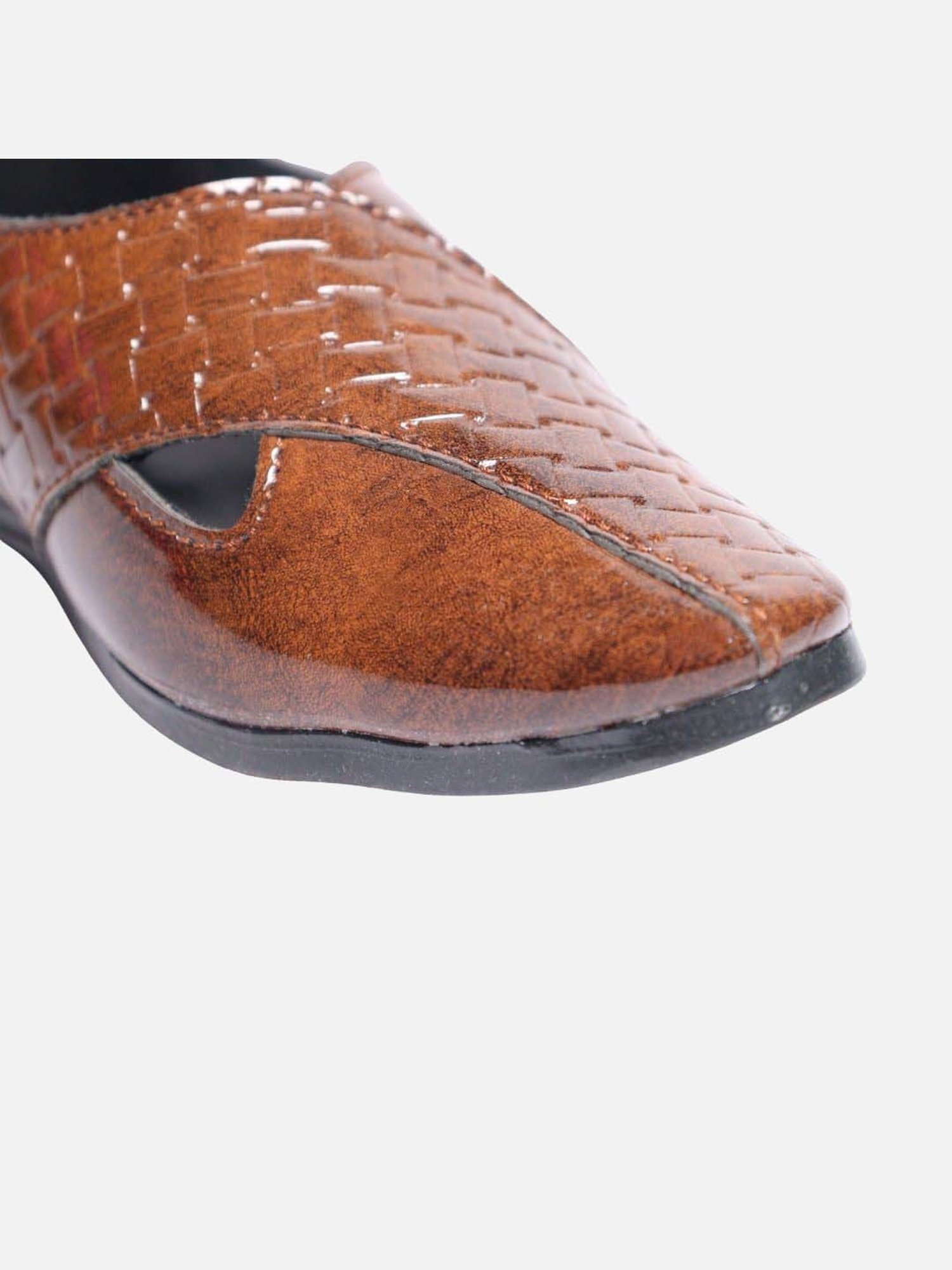 Tiny Bugs Boys Tan Party Wear Slip Ons