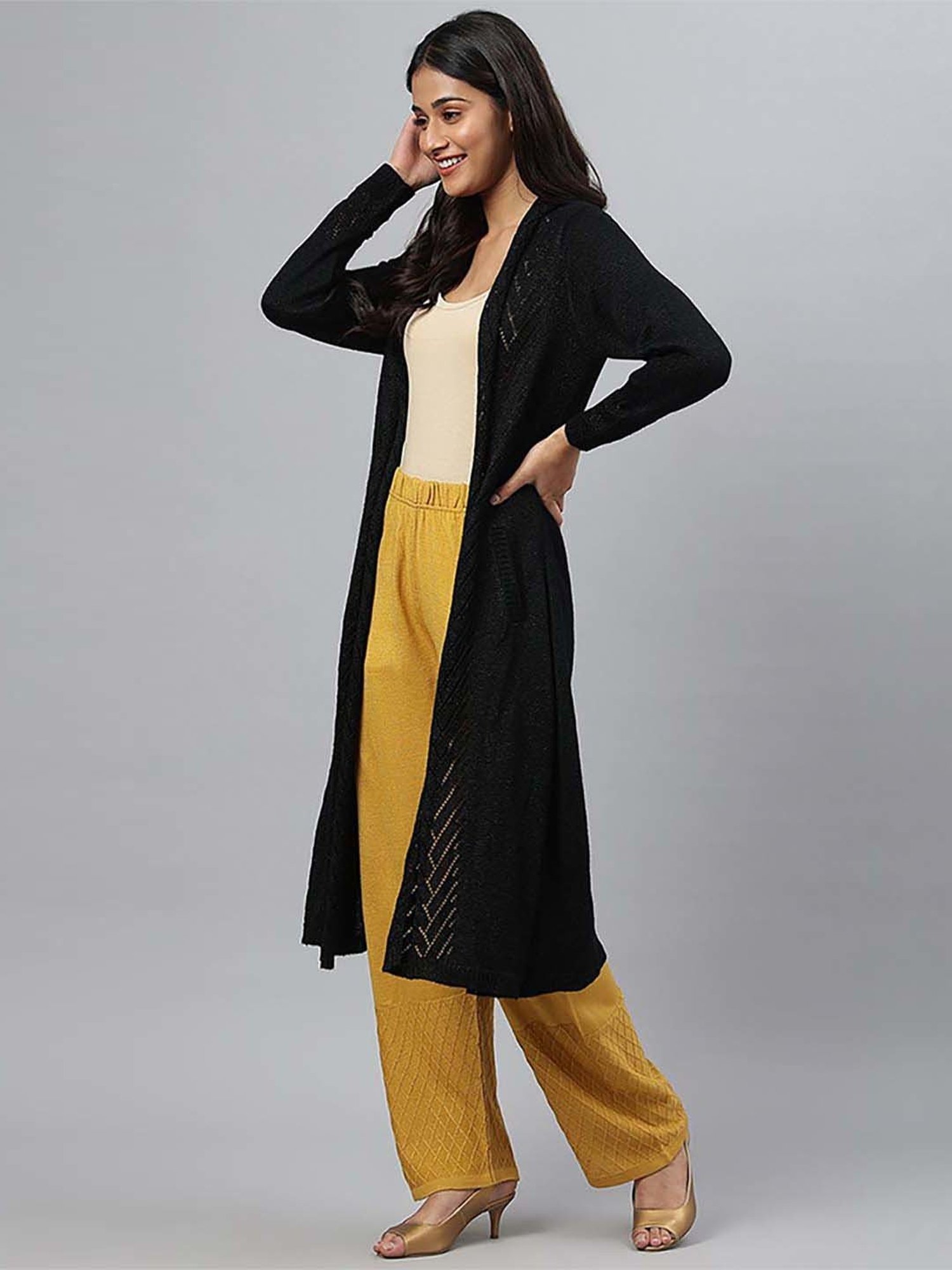 Aurelia Black Regular Fit Cardigan