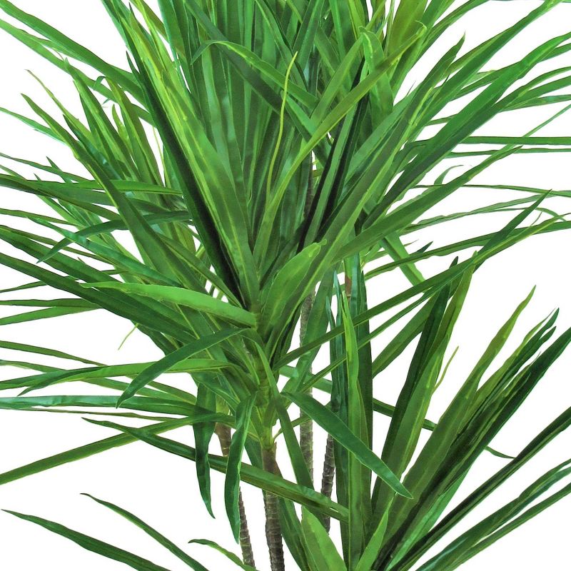 5.6' Artificial Dracaena Tree in Square Basket with Handles - LCG Florals