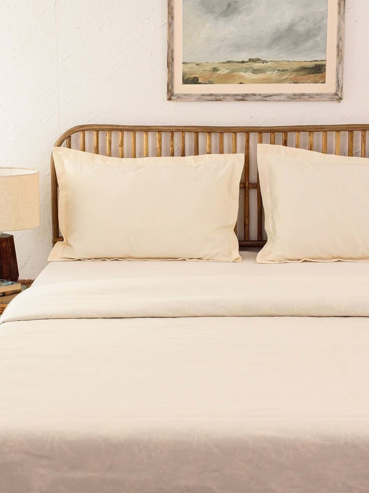 House This Sesame Off-White Cotton 600 TC Double Duvet Cover