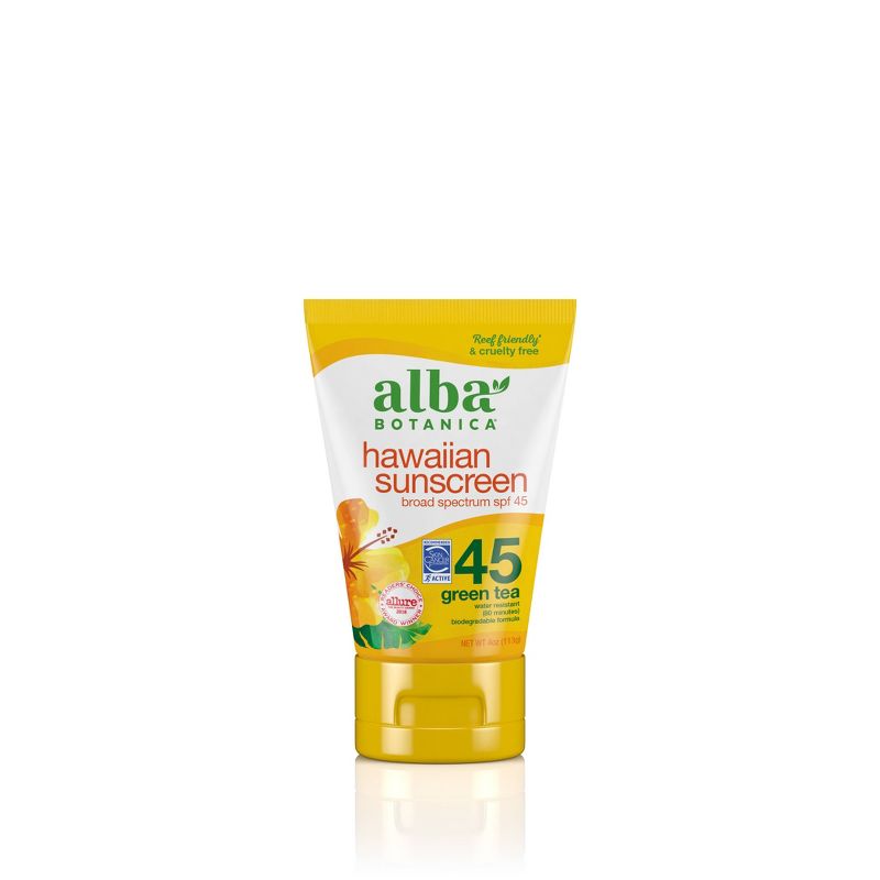 Alba Botanica Hawaiian Green Tea Sunscreen Lotion - SPF 45 - 4oz
