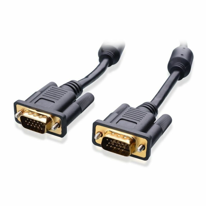 100 FEET FT FOOT SVGA VGA M/M LCD LED Monitor GOLD Cable 100FT Male to Male -NEW