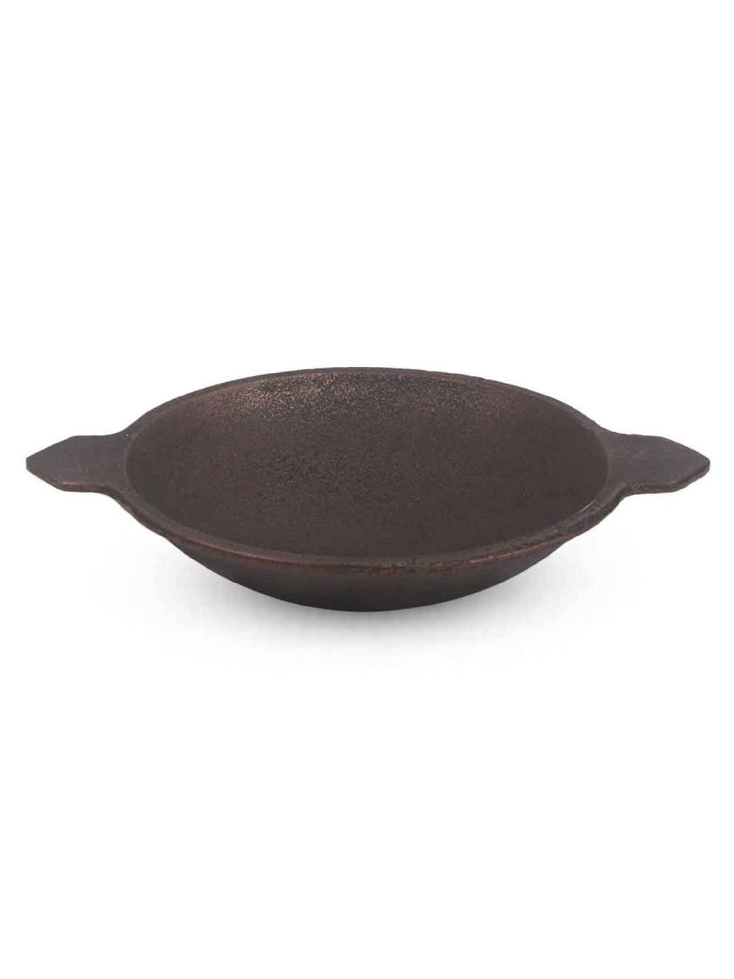 The Indus Valley Black Cast Iron 22.09 cm Vellapam Pan (0.5 L)