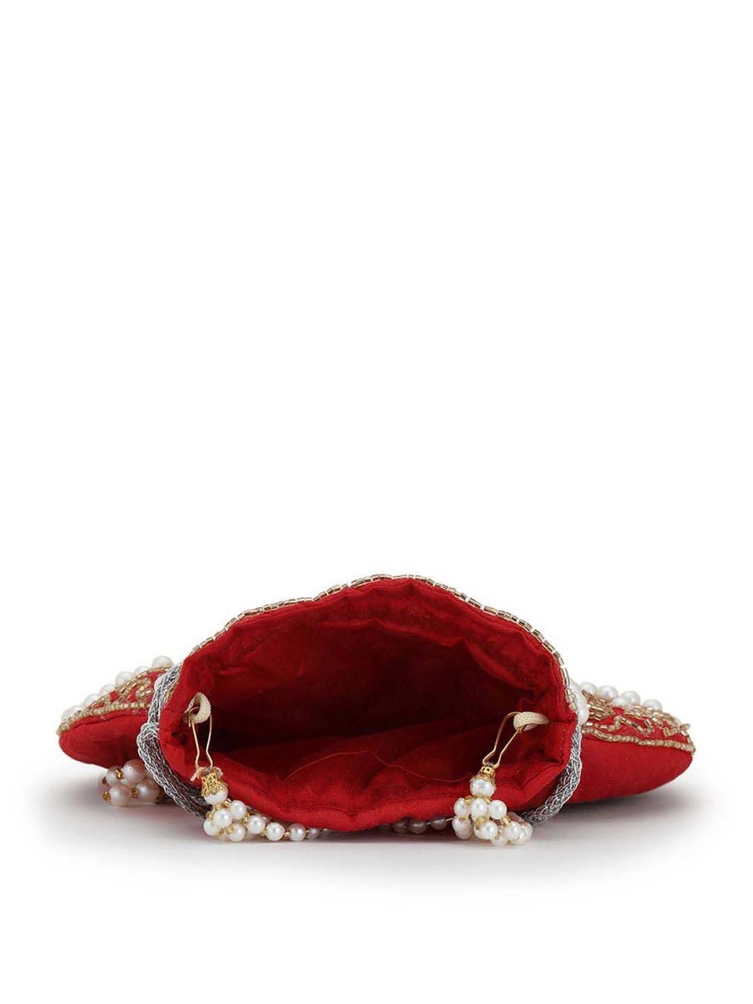 Gaurapakhi Red Embellished Potli