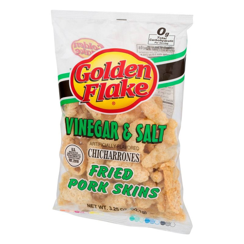 Golden Flake Vinegar & Salt Chicharrones Fried Pork Skins - 3.25oz