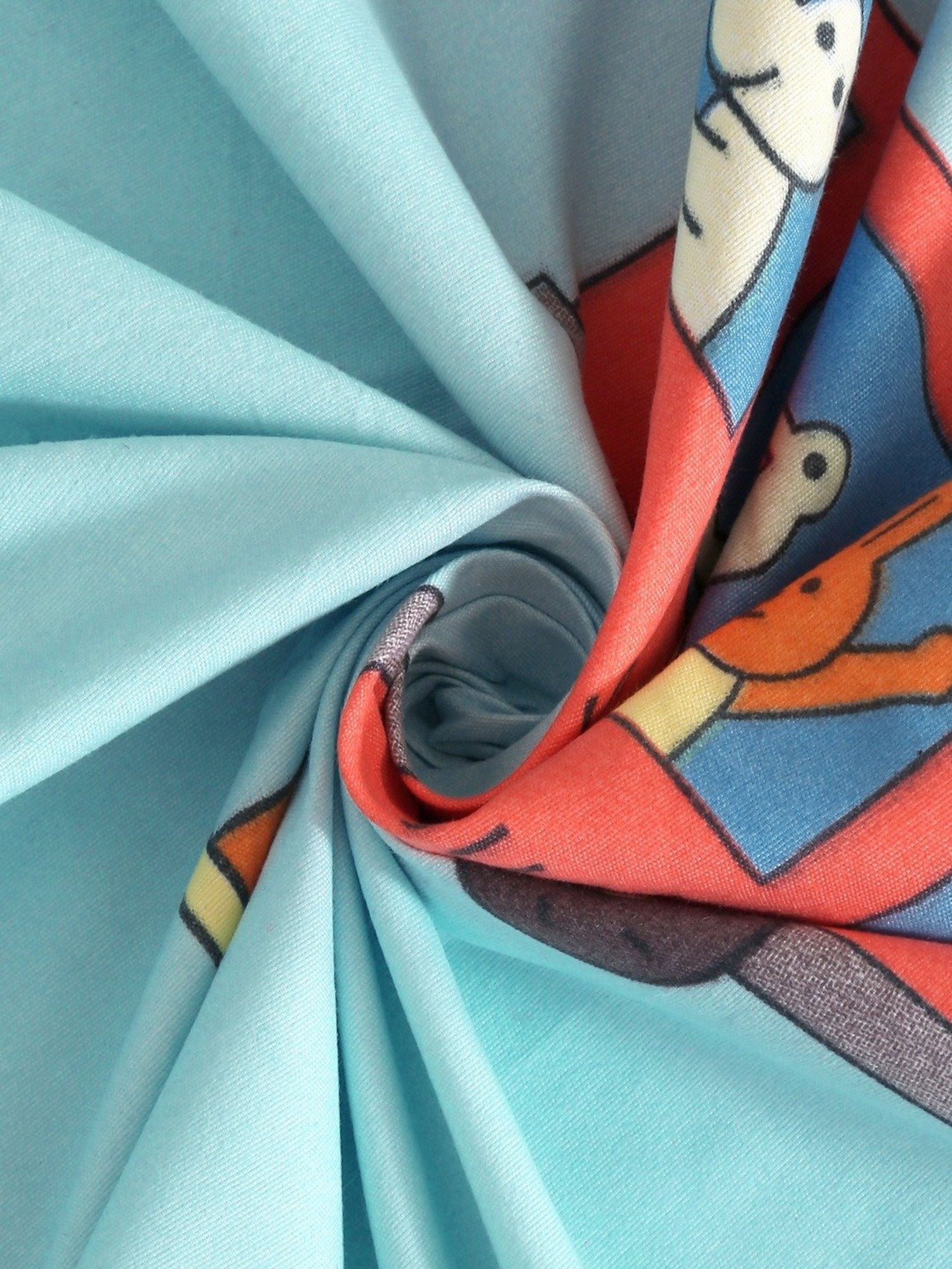 Klotthe Character based Multicolor 210 TC Cotton King Bedsheet with 2 Pillow Covers