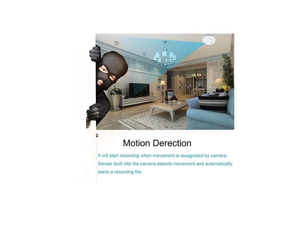 WiFi Hidden Camera Spy Camera Smoke Detector, DareTang HD 1080P Motion Detection Activated Mini Video Recorder Security Cameras for iPhone,Android and PC