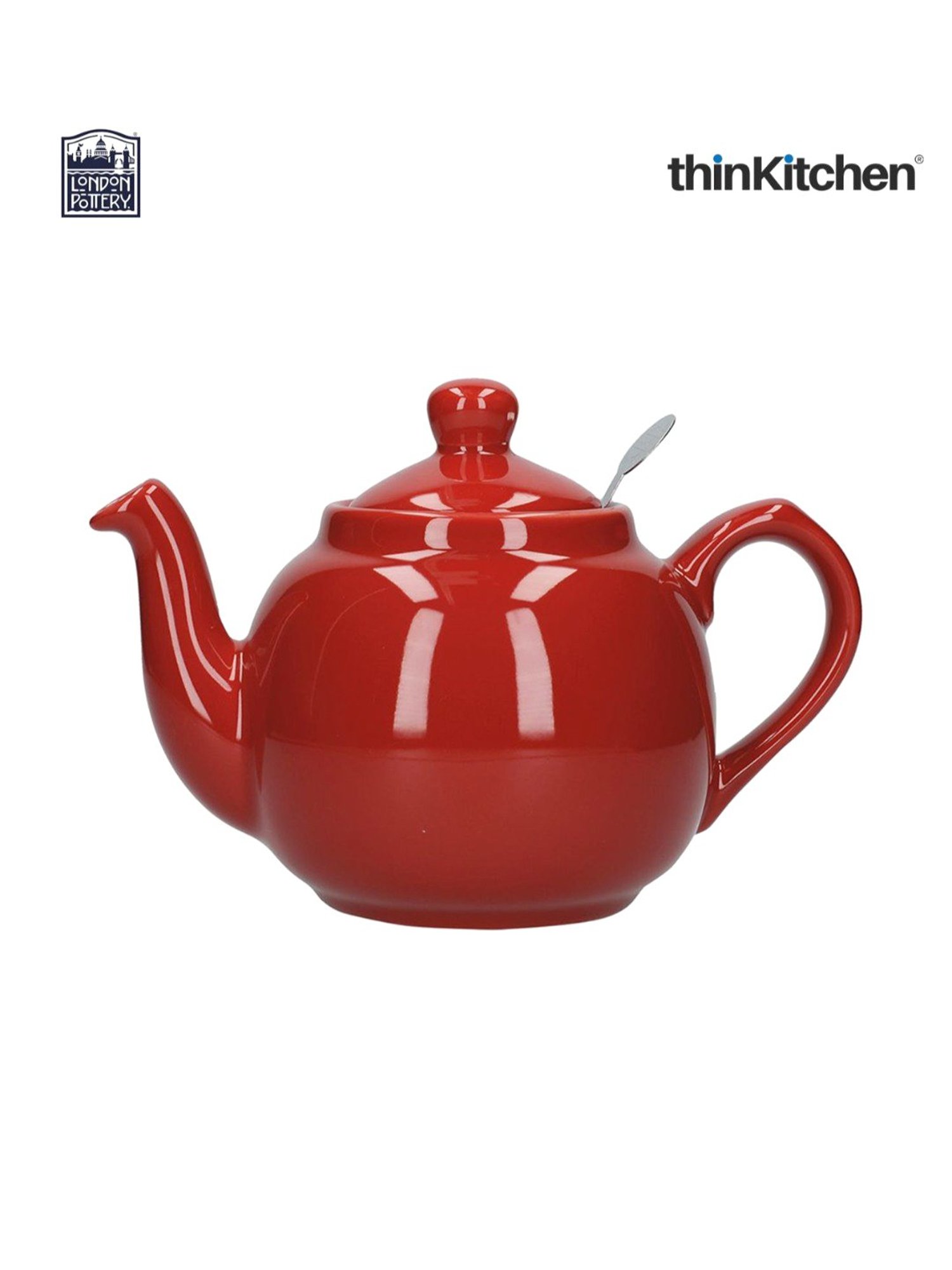 La Cafetiere Red Ceramic Farmhouse Teapot (600ml)