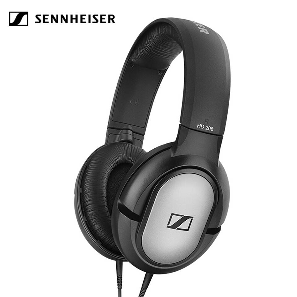 Sennheiser HD206 3.5mm Wired Headphones Noise Isolation Earphones Sport Gaming Headset Stereo Deep Bass for iPhone/Samsung PC
