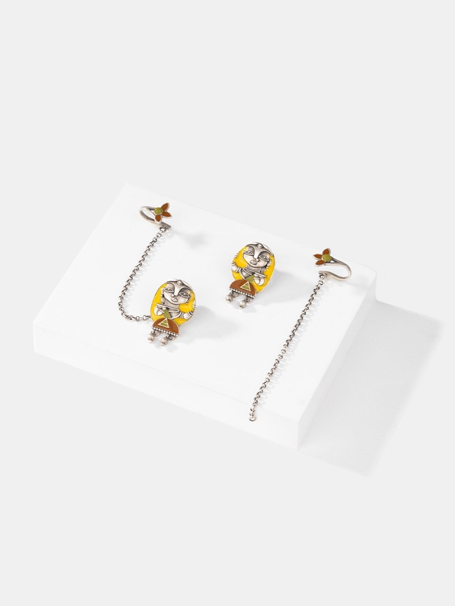 Clara 92.5 Sterling Silver Lily Earrings for Women