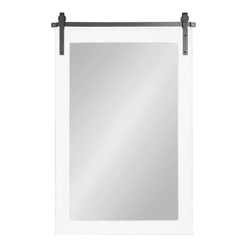 24" x 38" Cates Rectangle Wall Mirror White - Kate & Laurel All Things Decor