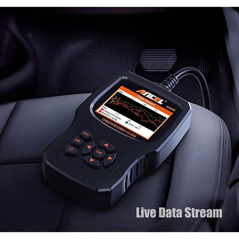 AD530 Vehicle OBD2 Scanner Car Code Reader Diagnostic Scan Tool with Enhanced Code Definition and Upgraded Graphing Battery Status