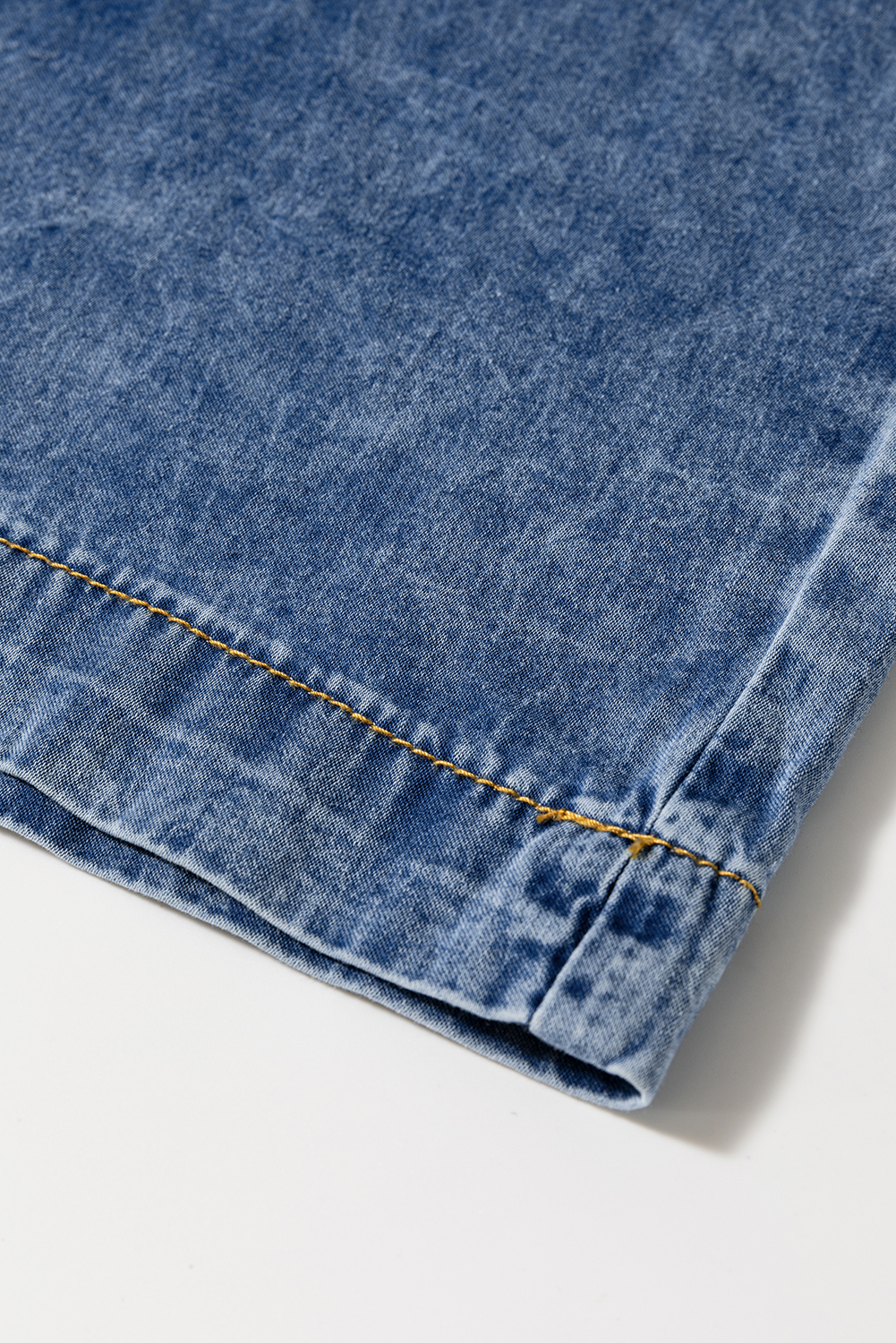 Dark Blue Plus Size Stitching Washed Flare Jeans