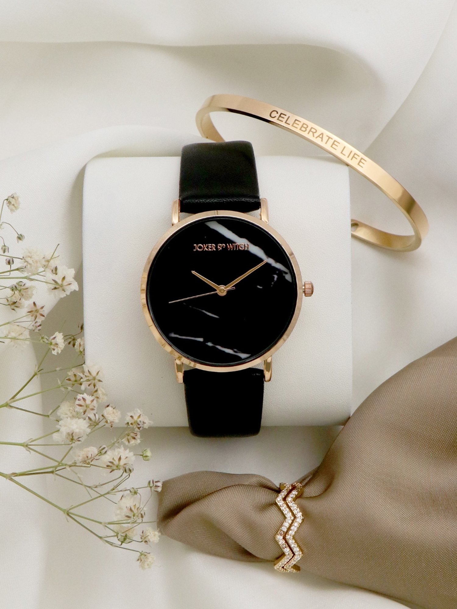 Joker & WItch JWLT315 Analog Watch for Women With Ring, Bracelet