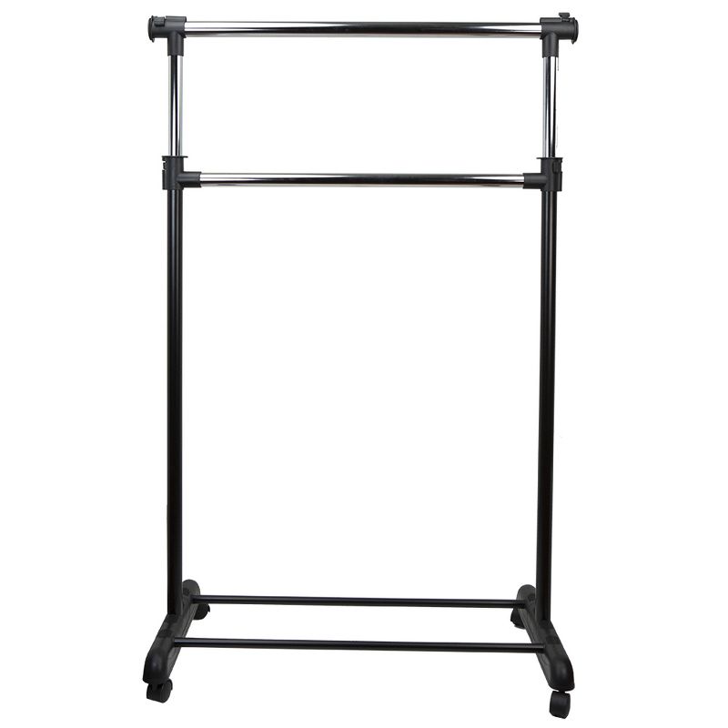 Home Basics 2 Tier Expandable Garment Rack, Black