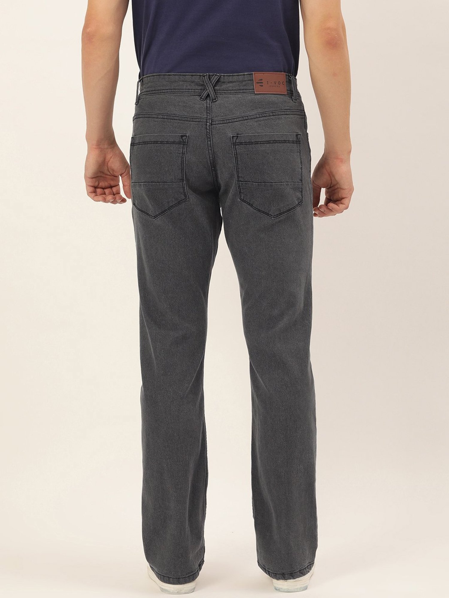 IVOC Charcoal Lightly Washed Boot Cut Jeans