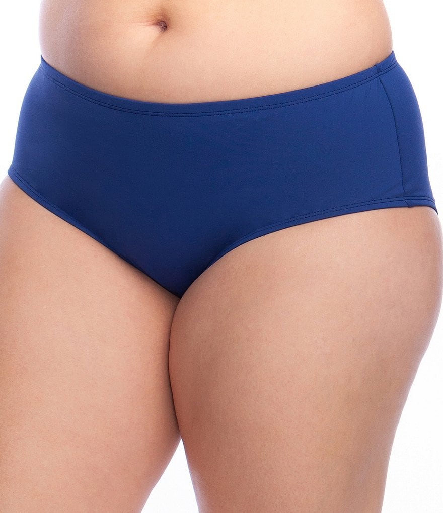 Miraclesuit Plus Size Solid Skirted Swim Bottom