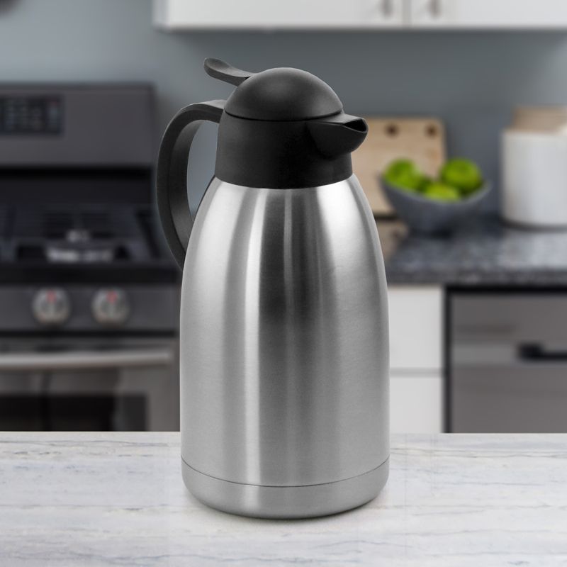 MegaChef 2L Stainless Steel Thermal Beverage Carafe for Coffee and Tea