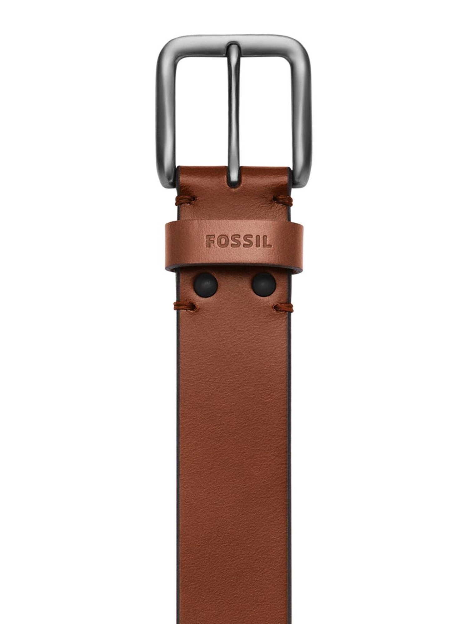 Fossil Brody Brown Leather Solid Waist Belt