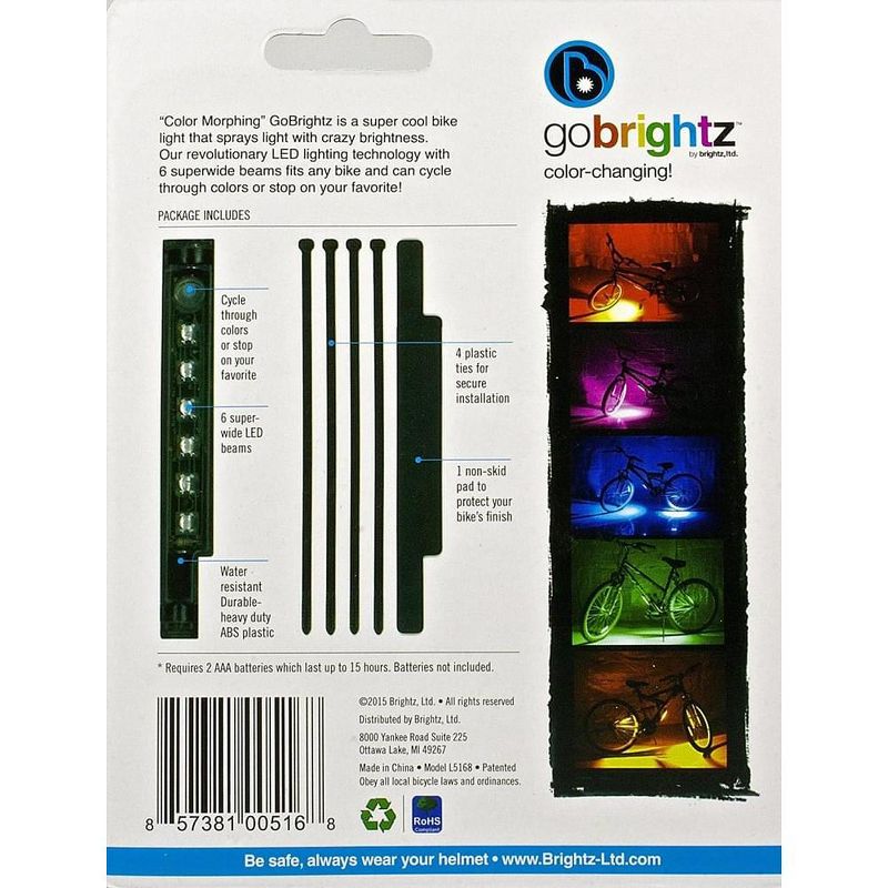 Brightz Ltd Color Morphing Go Brightz LED Bicycle Light