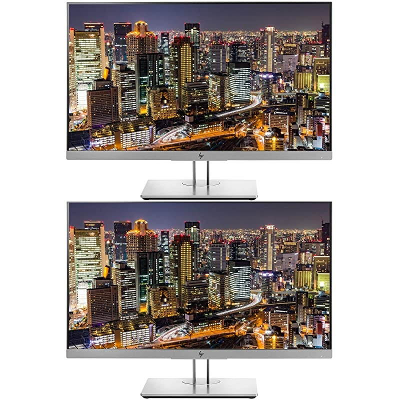 EliteDisplay E243 24 Inch IPS LED Backlit Monitor 2-Pack Bundle with FHD 1920 x 1080, HDMI, VGA, DisplayPort