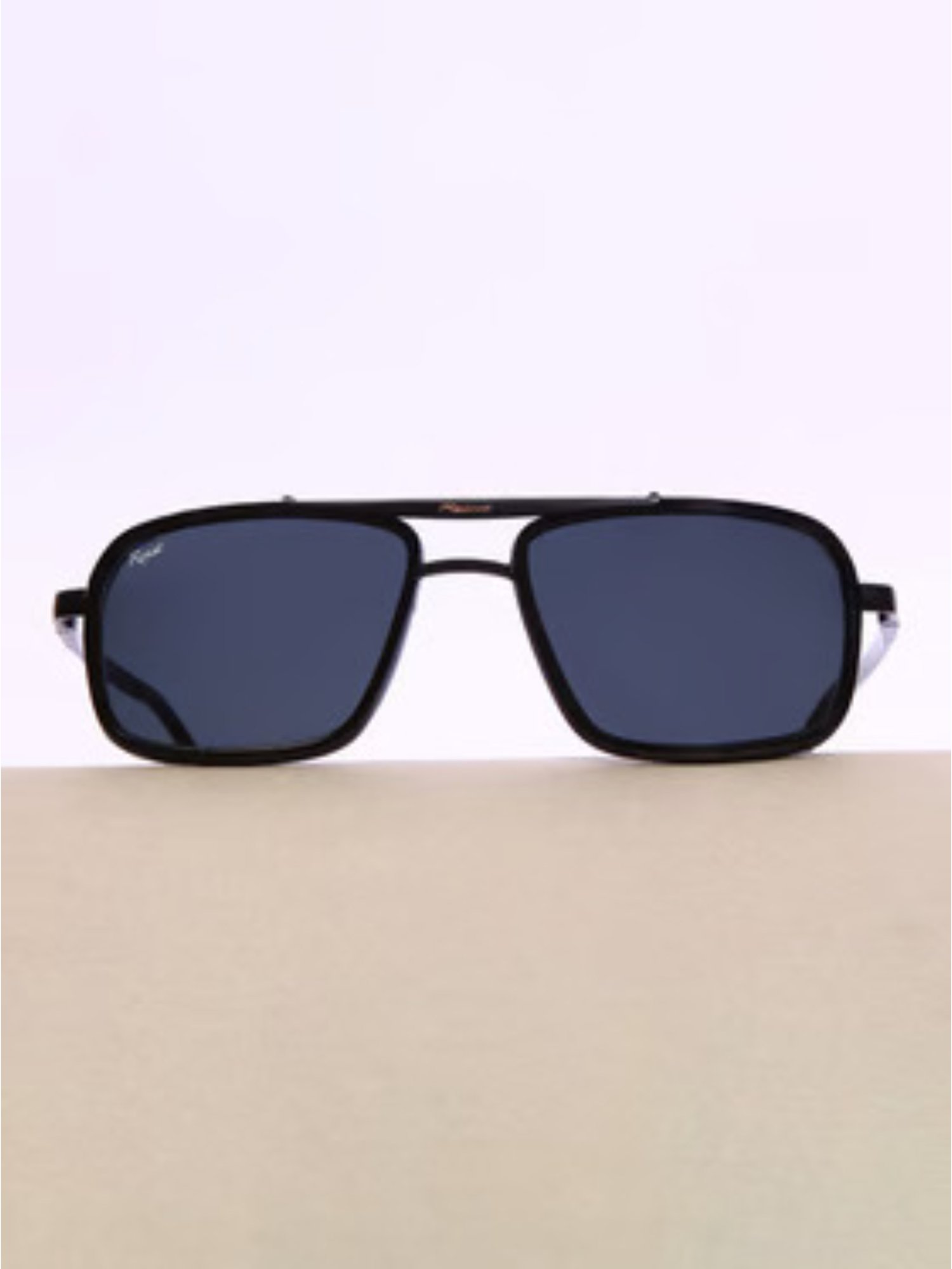 Resist Eyewear Black Rectangular Unisex Sunglasses