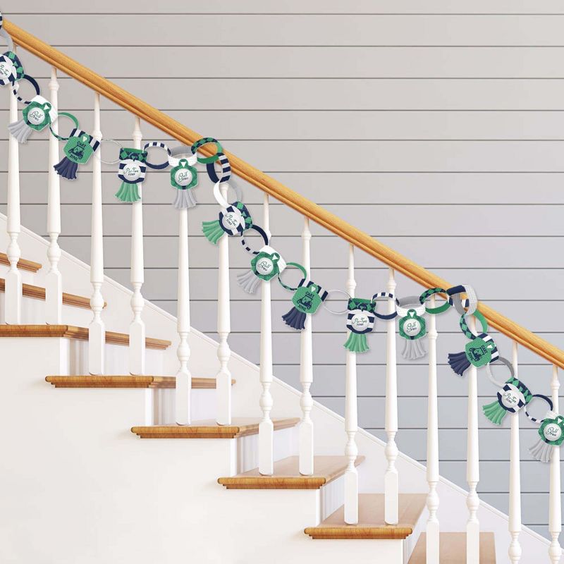 Big Dot of Happiness Par-Tee Time - Golf - 90 Chain Links and 30 Paper Tassels Decor Kit - Birthday or Retirement Party Paper Chains Garland - 21 feet