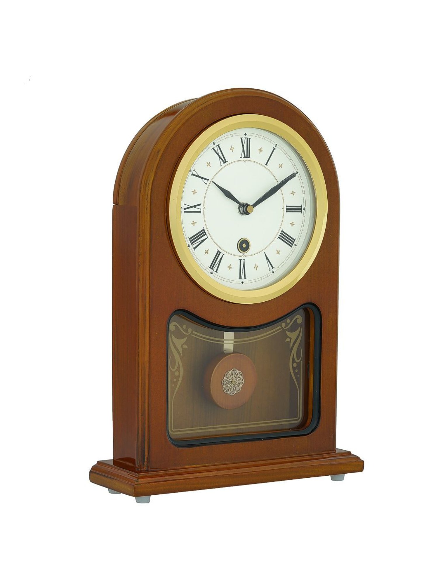 CHRONIKLE Vertical Dark Brown Wood Table or Desk Clock