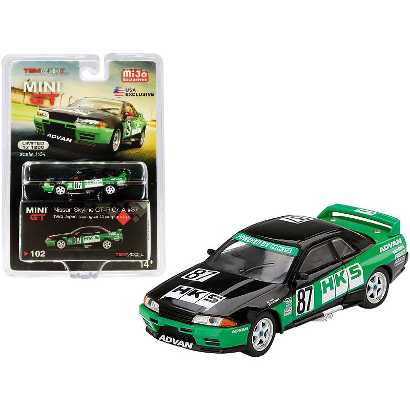 Nissan GT-R Gr. A #87 "HKS" Japan Touringcar Championship (1992) Limited Edition to 1200 pieces 1/64 Diecast Model Car by True Scale Miniatures