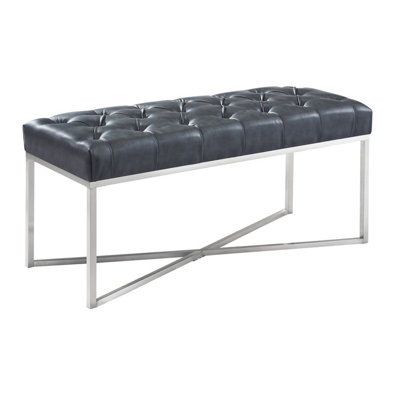 Armen Living Noel Contemporary Bench Gray
