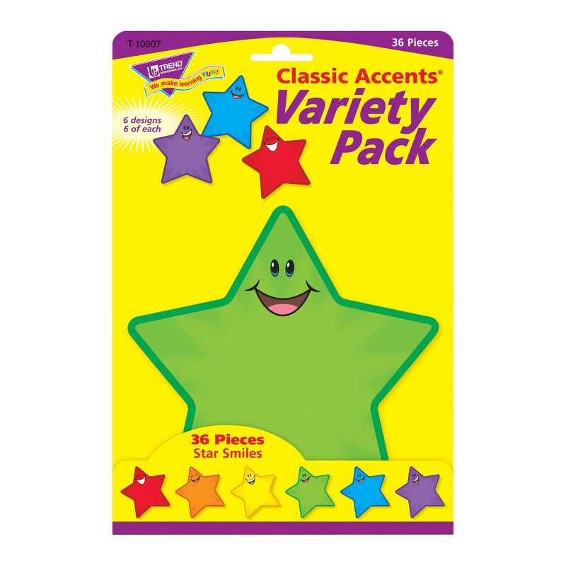 3pk 36 per Pack Star Smiles Classic Accents - TREND