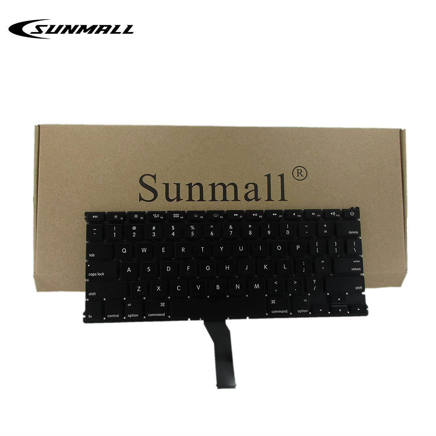 SUNMALL Backlight Backlit keyboard replacement for Apple Macbook Air 13" A1369 (2011) A1466 (2012-2015) MJVE2LL/A MD760LL/A MC965LL/A MD231LL/A MJVG2LL/A Series Laptop Keyboard (6 Months Warranty)