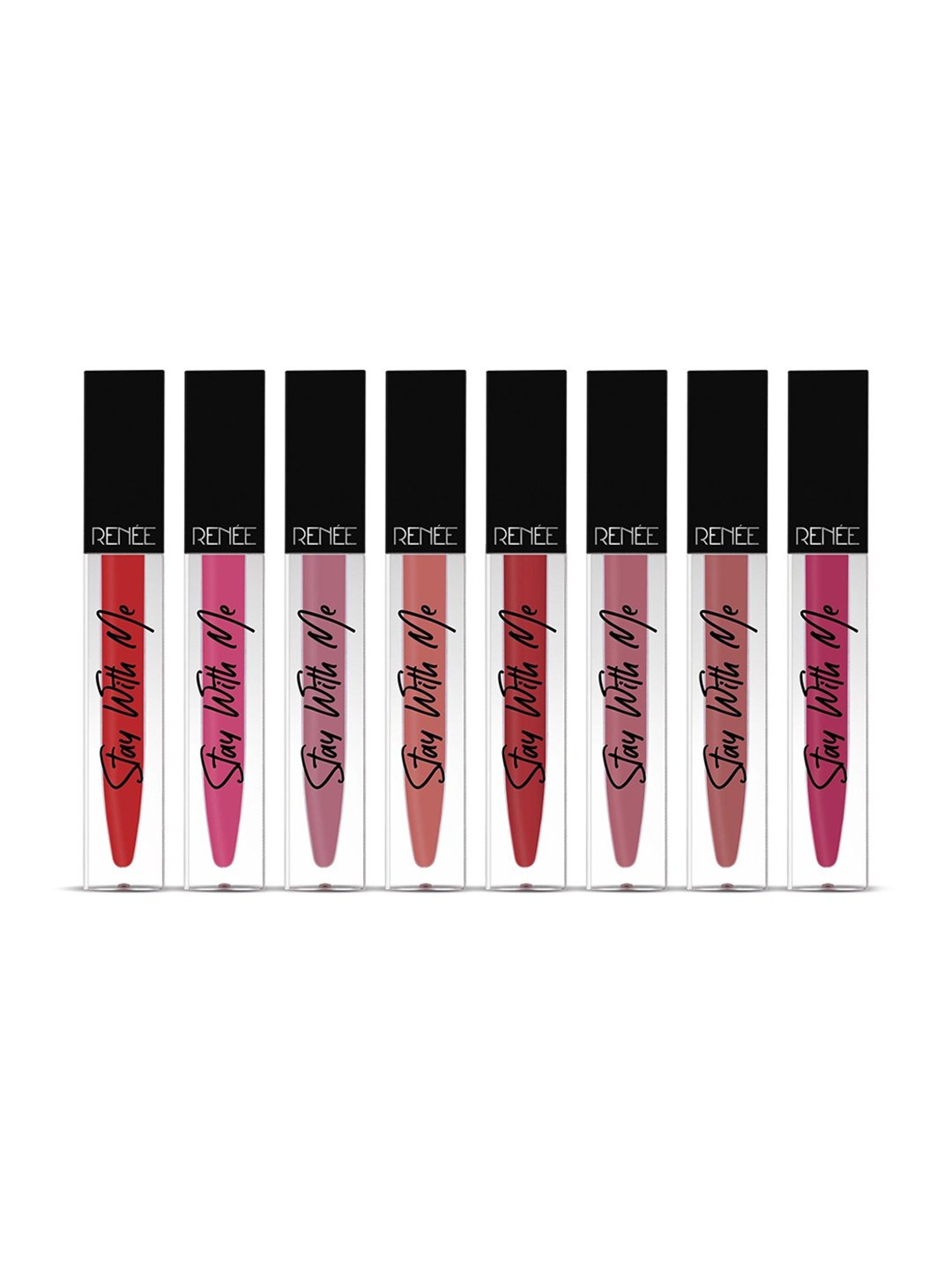 RENEE Stay With Me Matte Liquid Lip Color - Set of 8