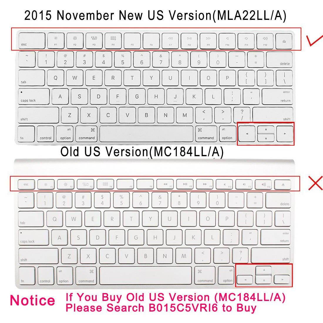 COOSKIN Keyboard Cover Skin for Apple Wireless Magic Keyboard Ultra Thin Clear Soft TPU Type Protector, 2015 New US Version (MLA22LL/A)