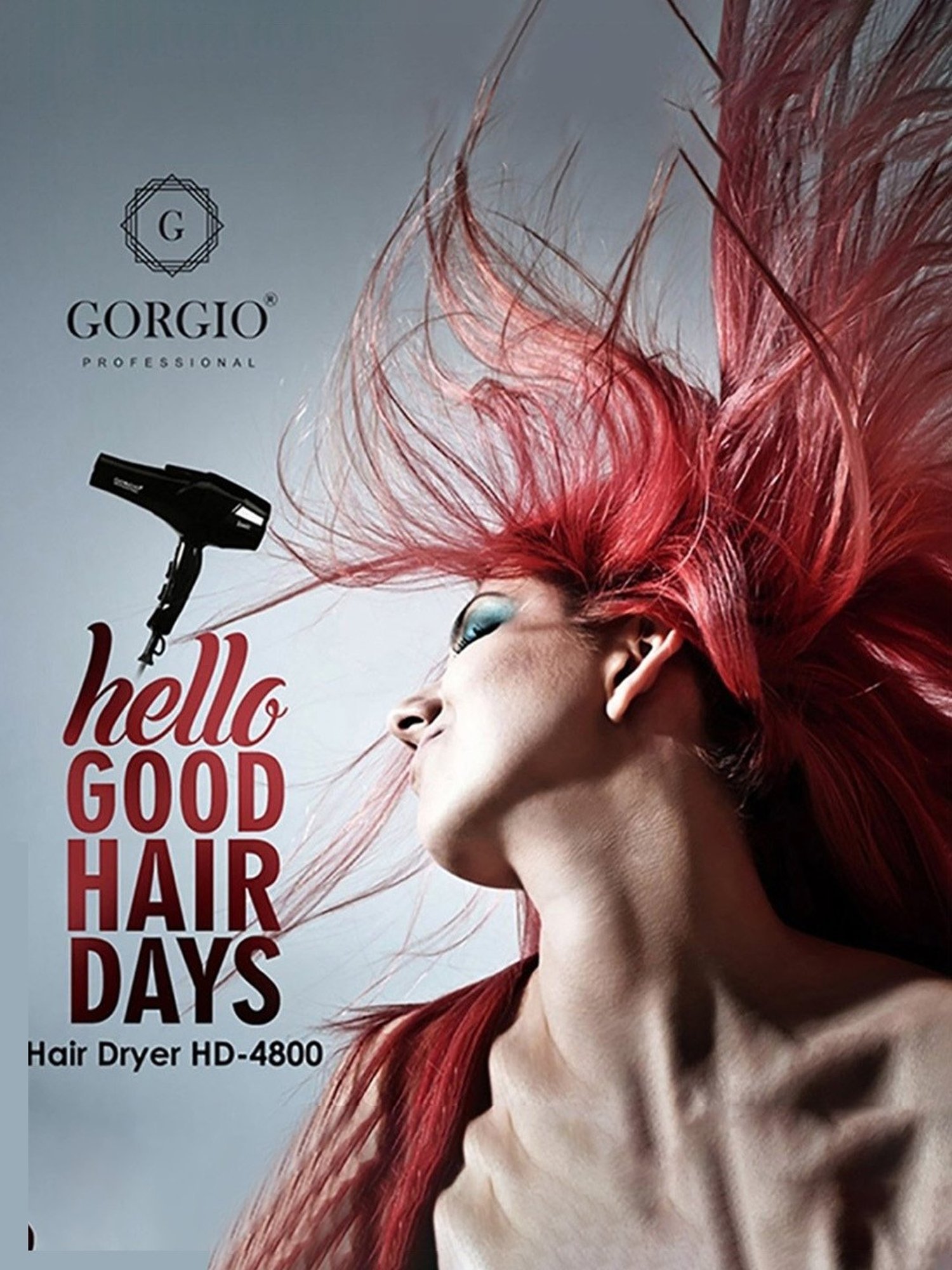 Gorgio Professional HD4800 2000W Hair Dryer (Black)