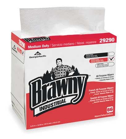 GEORGIA-PACIFIC 29290/03 Dry Wipe, White, Dispenser Box, Airlaid, 9-1/4 in x