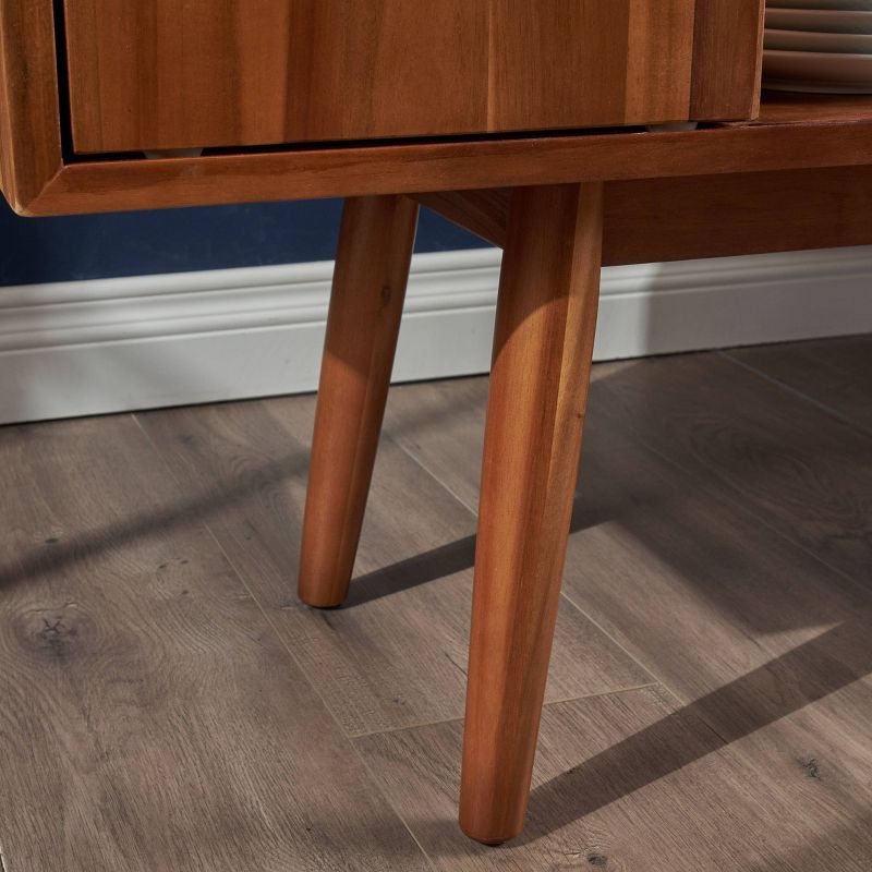 Edlyn Mid Century Bar Cabinet Light Oak - Christopher Knight Home