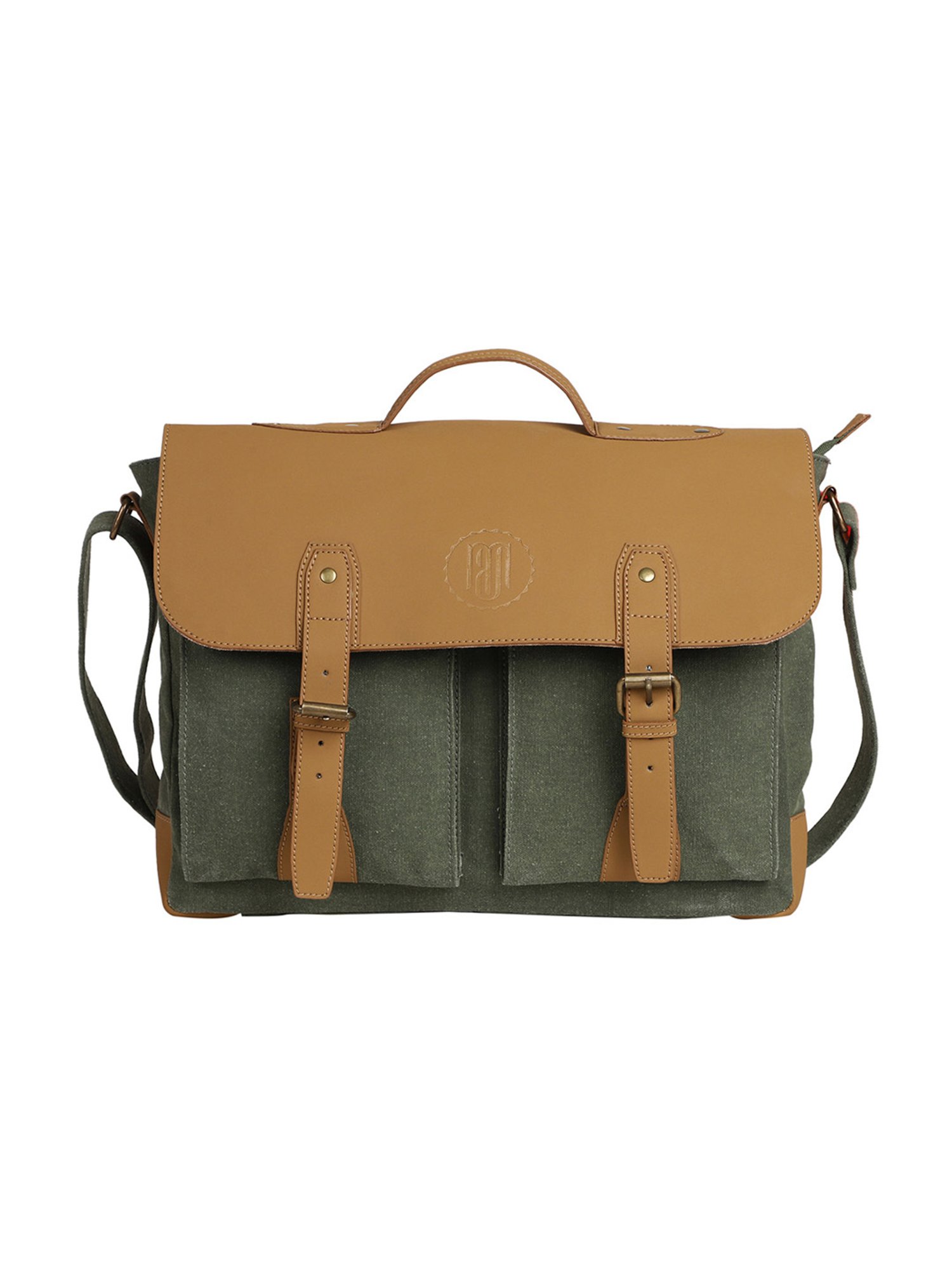 Mona B Green Moss Large Messenger Bag