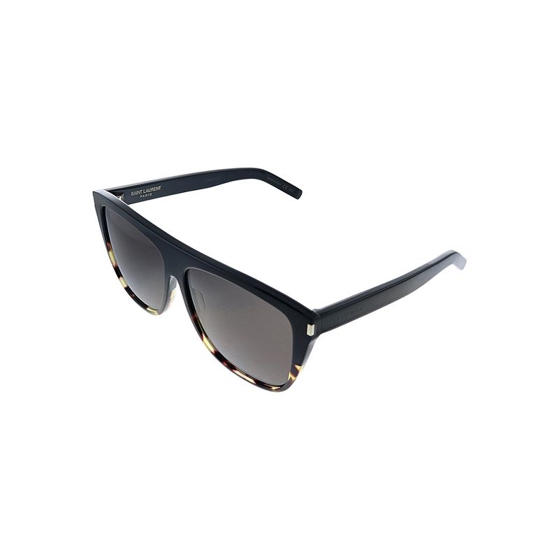 Saint Laurent SL 1 027 Unisex Square Sunglasses Black Havana 59mm