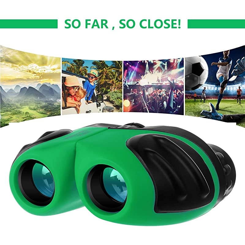 for Boys Age 510 Compact Shockproof Binocular for Kids Toys for 47 Year Old Boys Birthday Present for Kids 8x21 Green