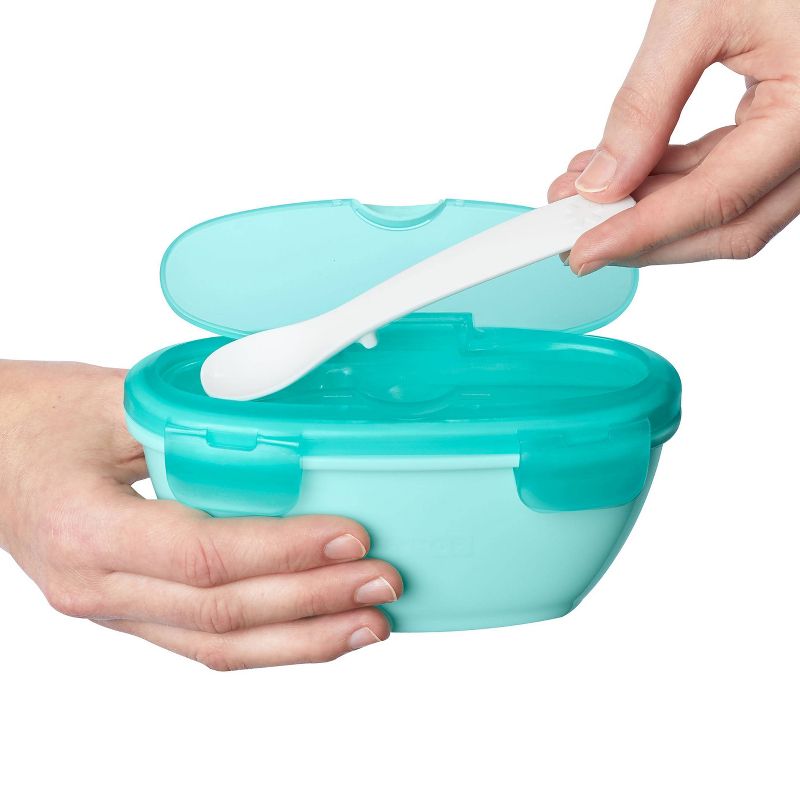 Skip Hop Easy-Serve Travel Bowl & Spoon - Teal