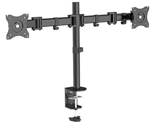 QualGear&reg; 13-27 Inch 3-Way Articulating Dual Monitor Desk Mount