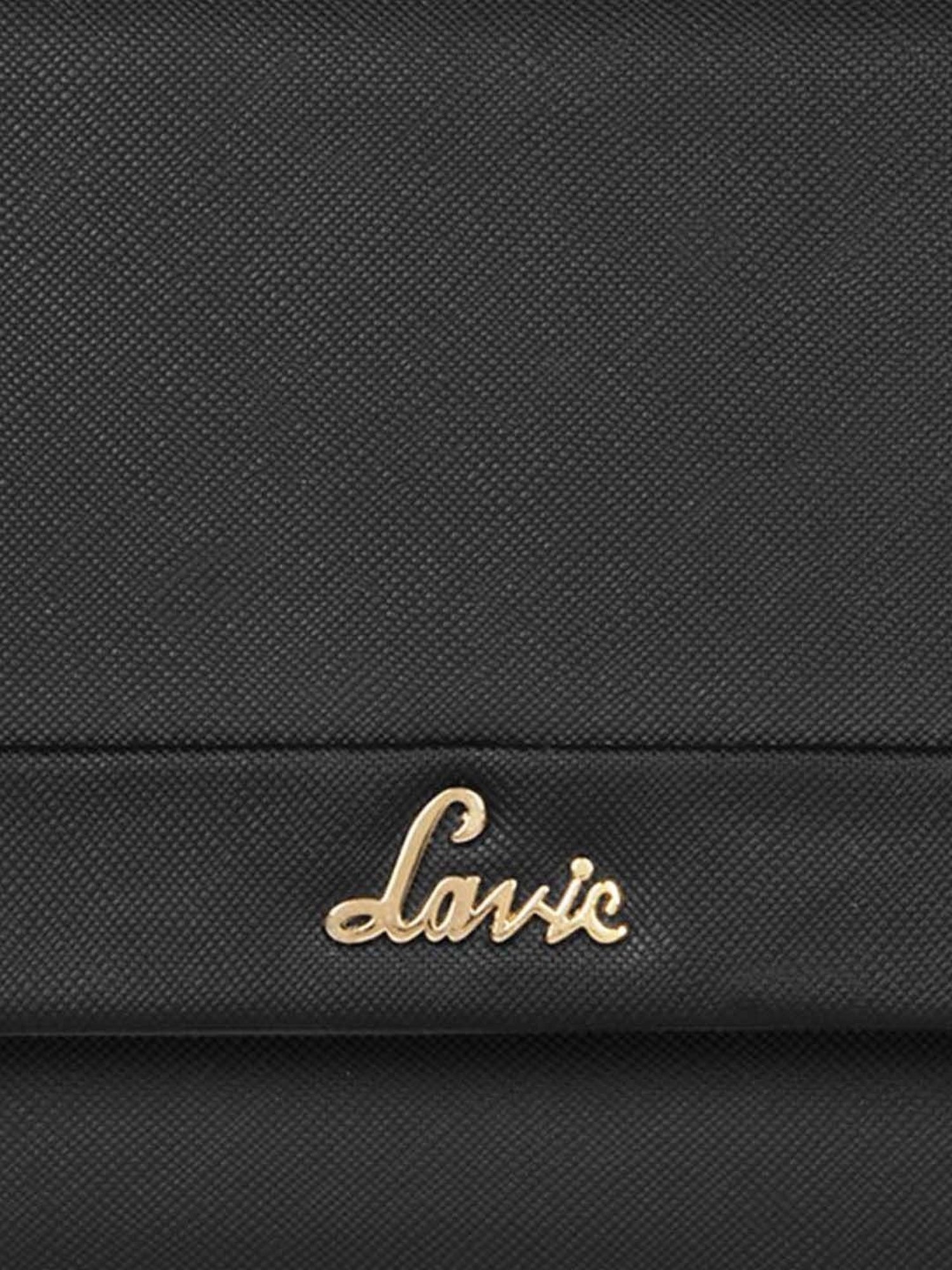 Lavie Black Solid Medium Sling Handbag